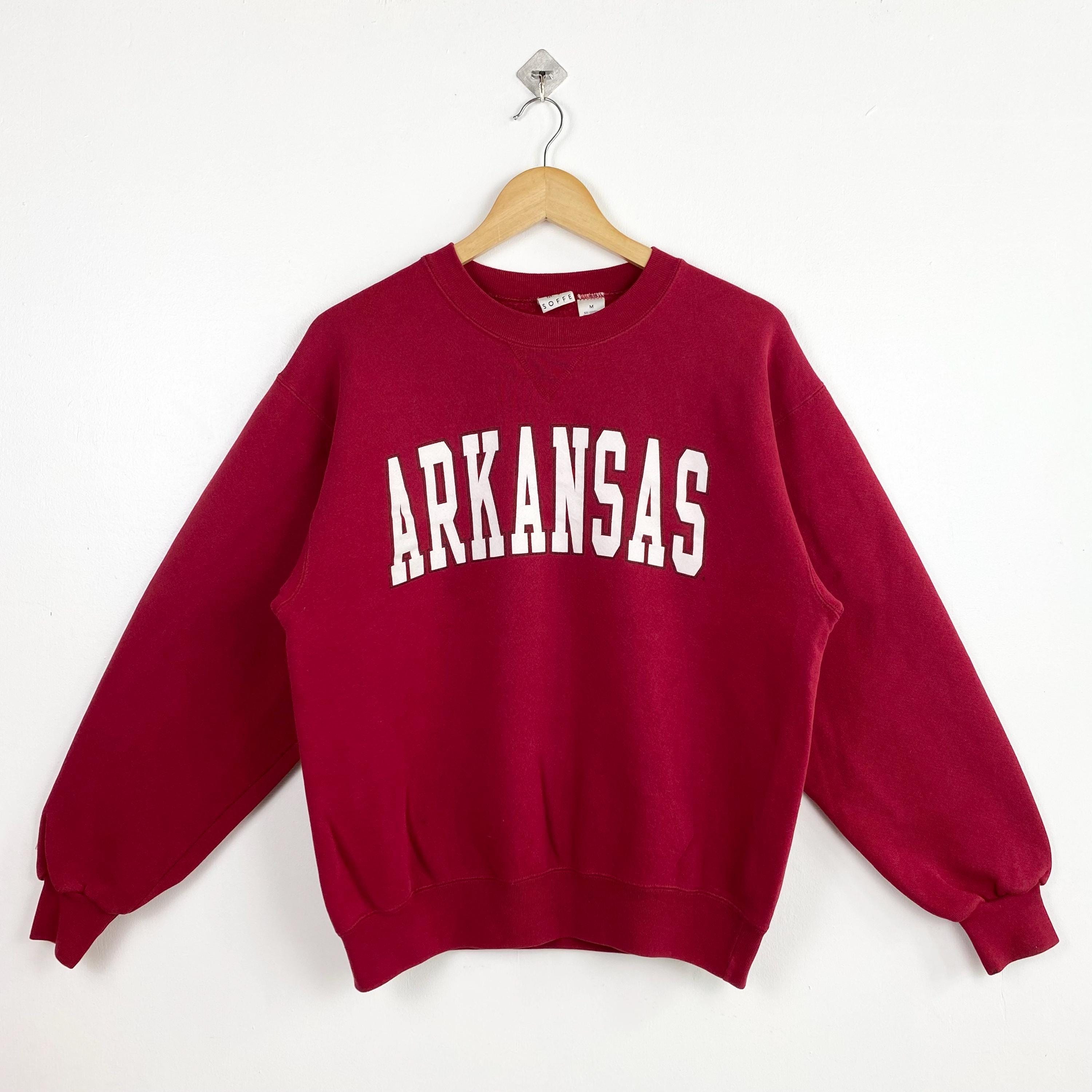 NCAA Arkansas Razorbacks Women's Campus Crewneck Sweatshirt - Cardinal Red, Officially Licensed - View #4