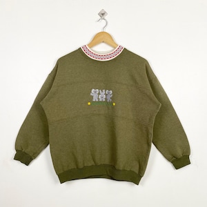 90s Australia Crewneck Sweatshirt Embroidery Logo Green Color Women’s S