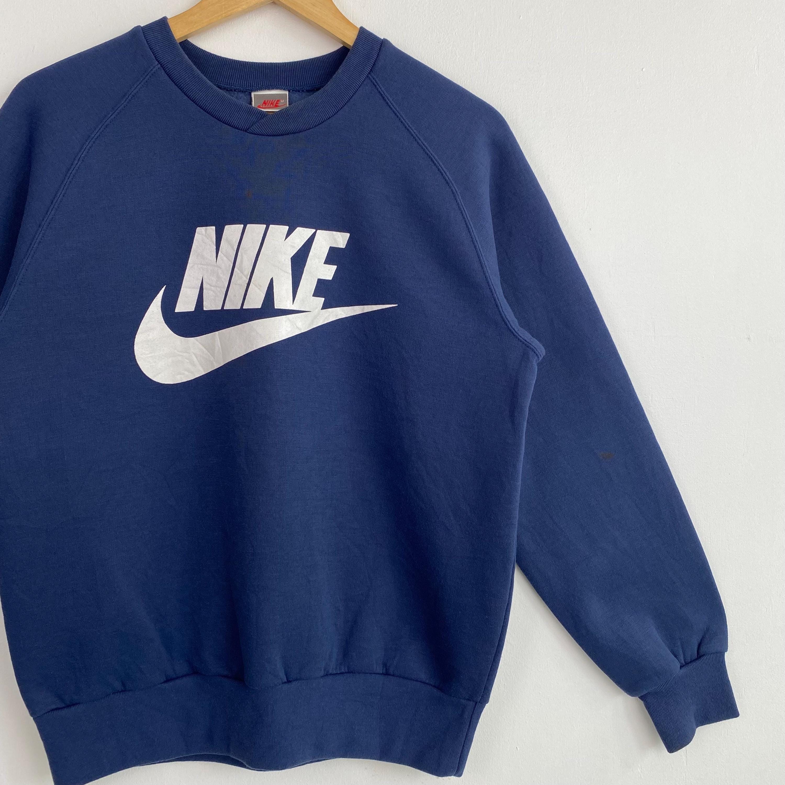 トップス 90s NIKE Logo Crewneck Sweatshirt L Vintage 90s NWT Deadstock Nike Crewneck Sweatshirt Grey