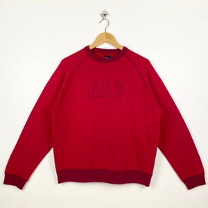 Vintage Gap Crewneck Sweatshirt Print Logo Red Color Men’s M