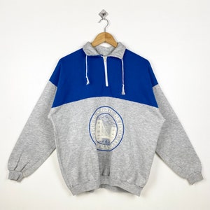 Sweat-shirt Golden Gate Bridge San Francisco années 80 avec logo imprimé Gris, bleu Coupe homme L