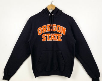 Vintage NCAA Oregon State University ‘Beavers’ Hoodie Embroidery Black Color Men’s S