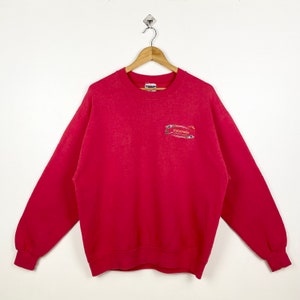 90s Colorado Crewneck Sweatshirt Embroidery Logo Red Color Men’s L