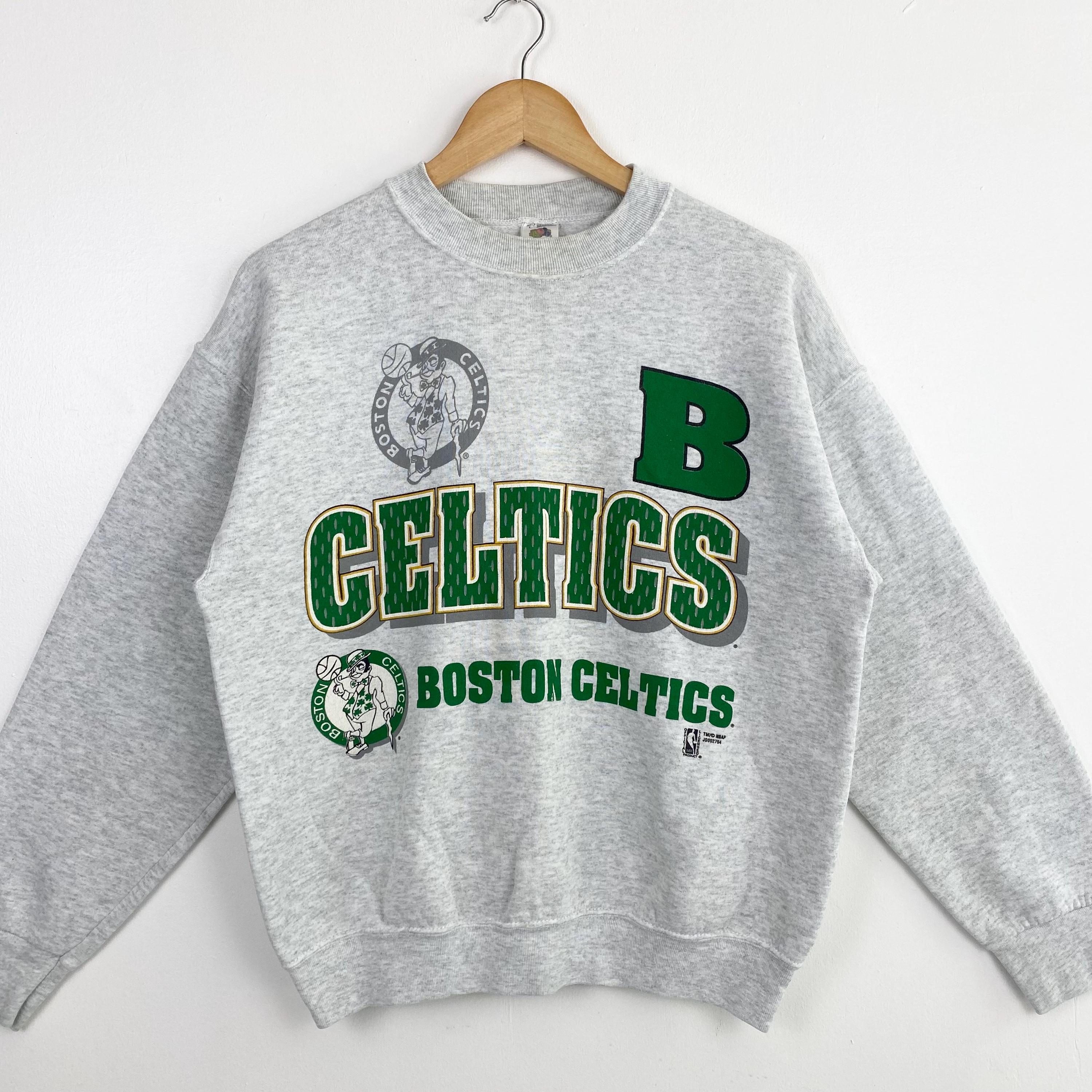 90s NBA Boston 'celtics' Crewneck Sweatshirt Print Logo Grey