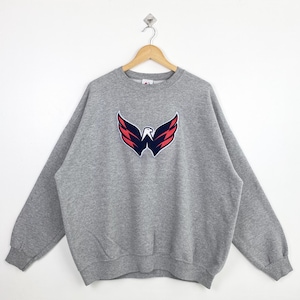 Vintage NHL Washington "Capitals" Crewneck-tröja med märkeslogotyp grå herr XXL