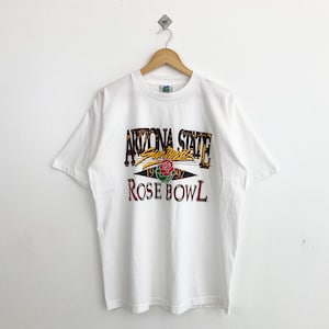 90s NCAA Arizona State University ‘Sun Devils’ T-Shirt Print Logo White Color Men’s XL