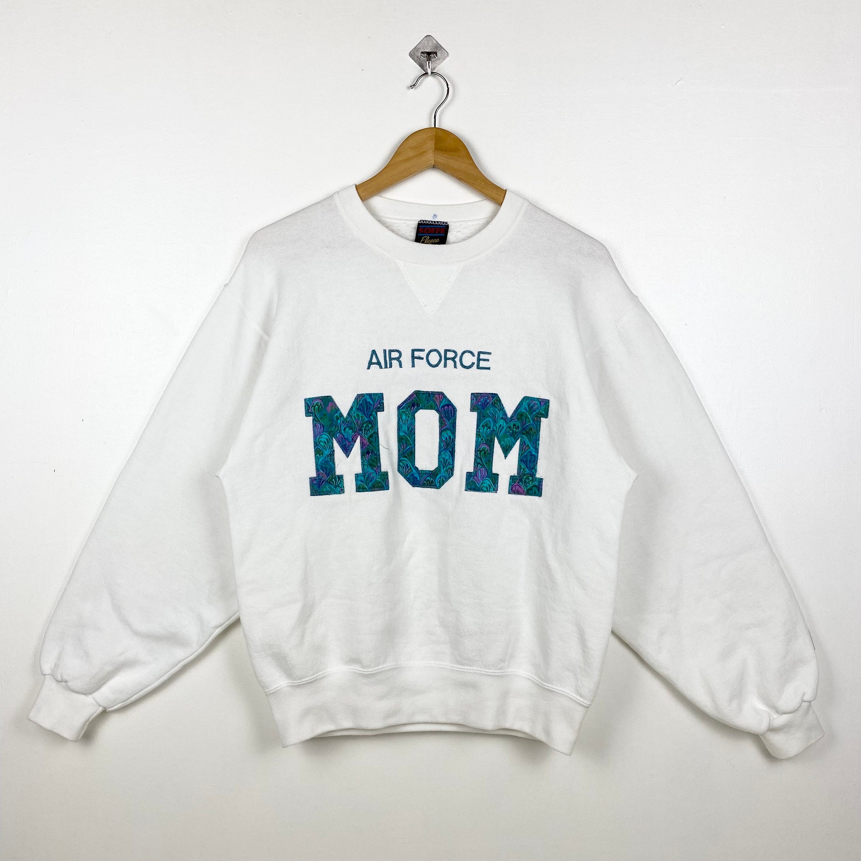 90s Air Force Crewneck Sweatshirt Embroidery Logo White Color Mens S Etsy UK