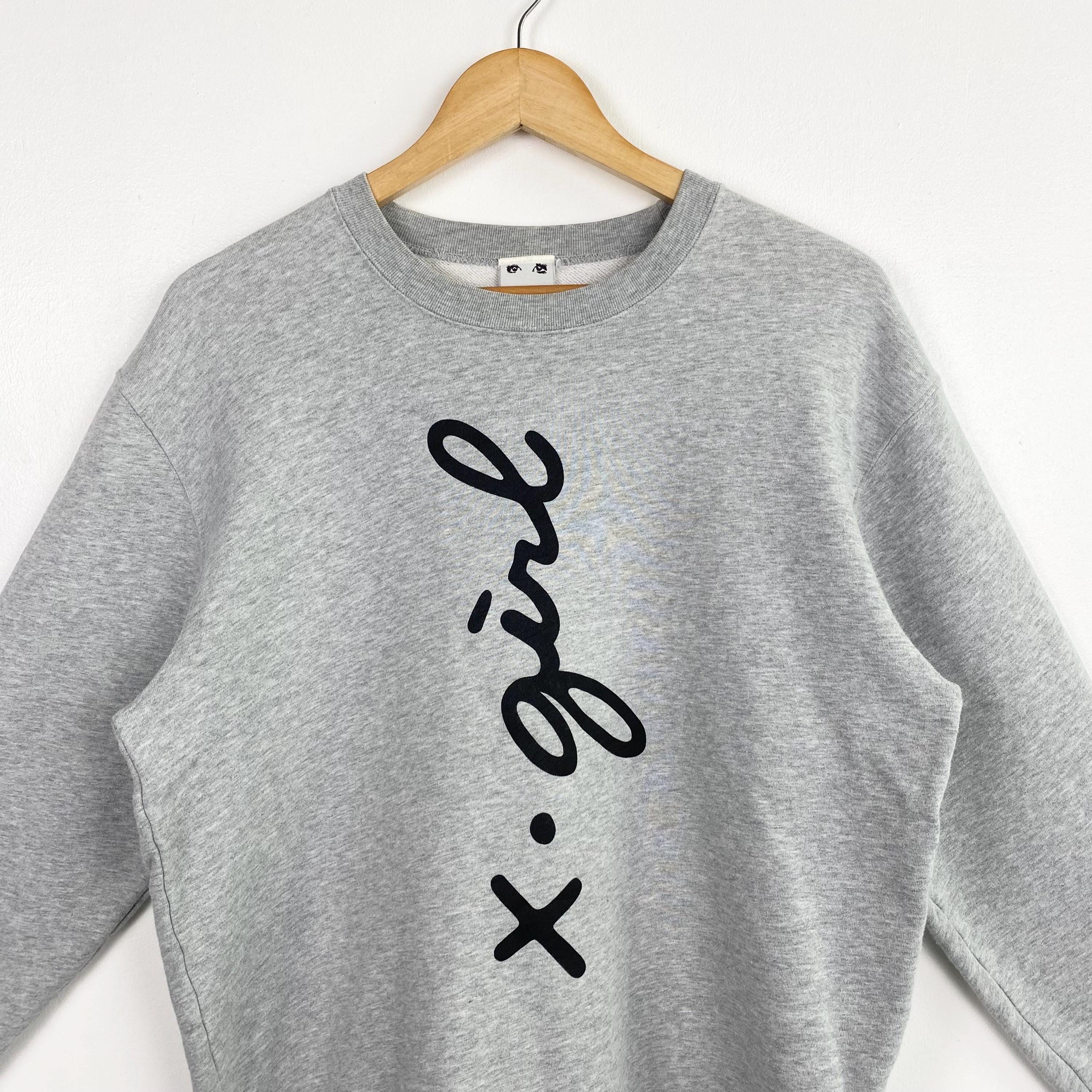 X-girl - 専用x-girl　WELL-KNOWN LOGO SWEAT SHORT TOP Vintage X-girl Crewneck Sweatshirt Print Logo Grey Color Women's M