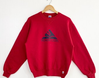 90s Pioneer Clubs Crewneck Sweatshirt Print Logo Red Color Men’s M
