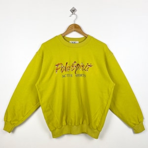 90s Polo Spirit Crewneck Sweatshirt Embroidery Logo Green Color Men’s Fit M