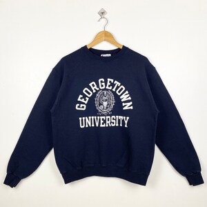 Felpa girocollo vintage NCAA Georgetown University 