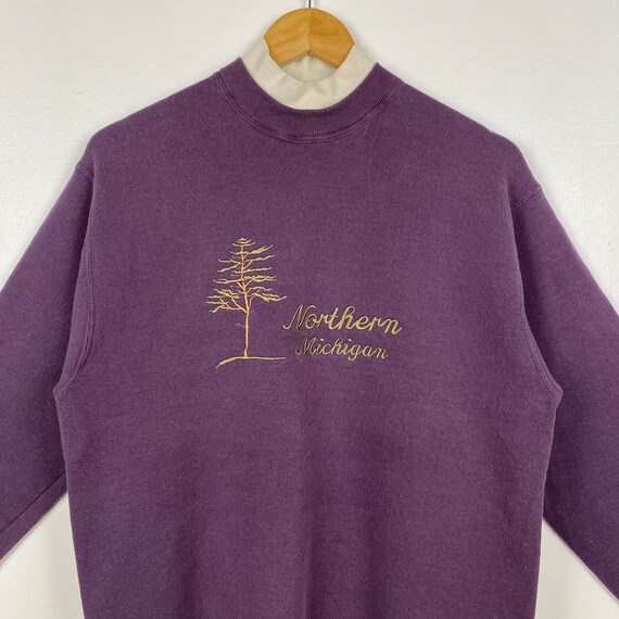 90s Northern Michigan Crewneck Sweatshirt Embroid… - image 3