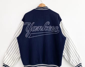 Vintage MLB New York 'yankees' Reversible Jacket by Jeff Hamilton