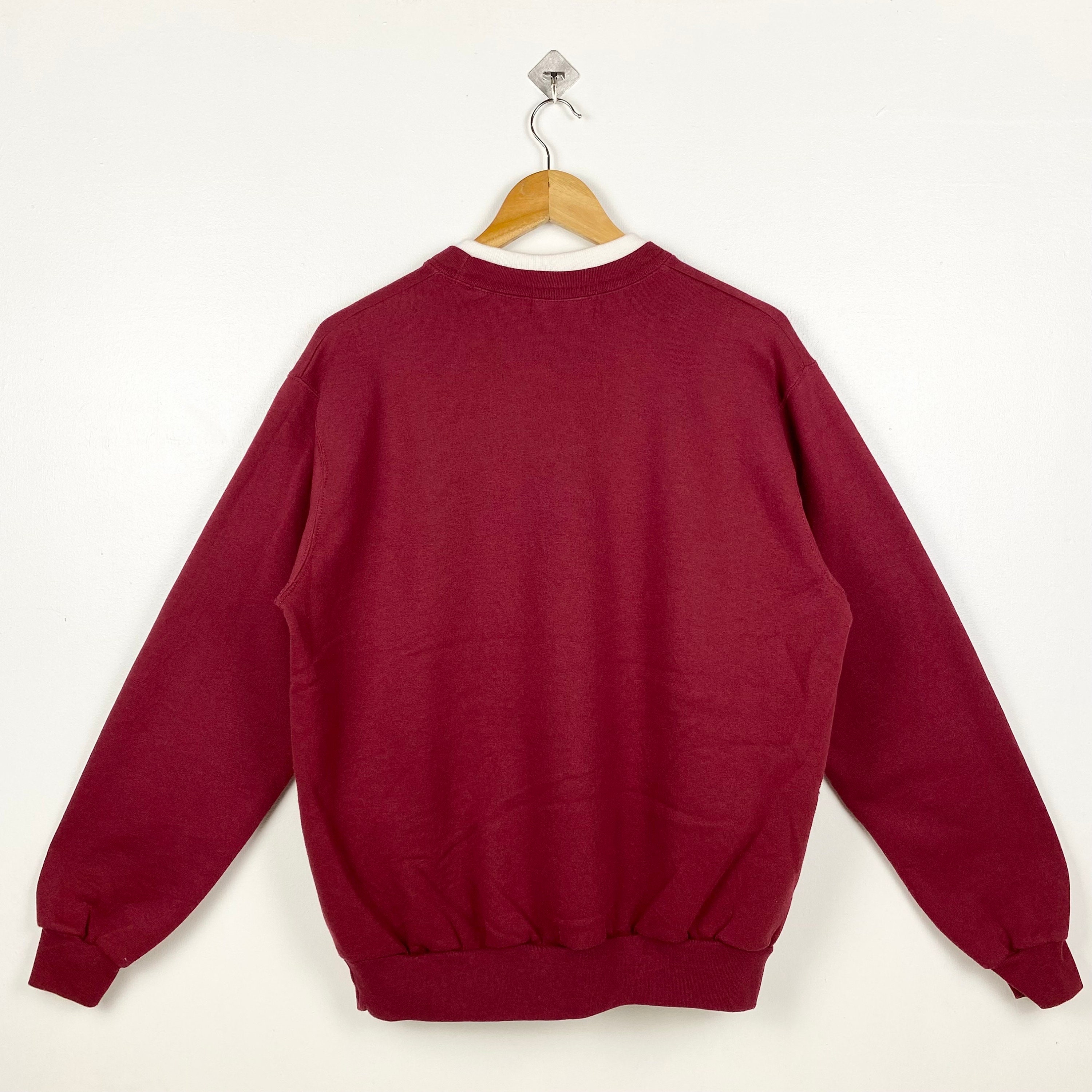 90s Art 'rabbit' Crewneck Sweatshirt Print Logo Red Color