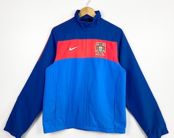 Portugal Jacket - Nike - Distressed - Embroidery Logo - Red, Blue Color - Men’s M