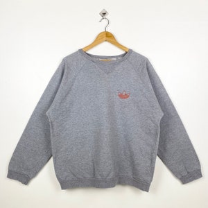 90s Adidas Crewneck Sweatshirt Embroidery Logo Grey Color Men’s L