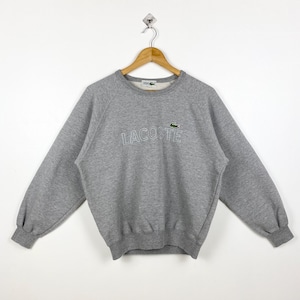 90s Chemise Lacoste Crewneck Sweatshirt Embroidery Logo Grey Color Men’s S