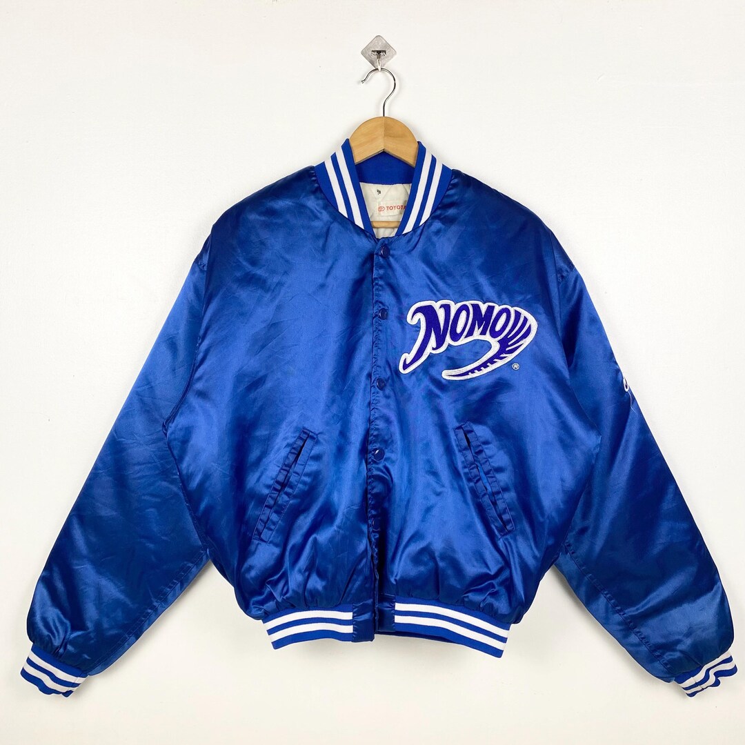 90s USA製　ロサンゼルス・ドジャース Nomo 16 ジャケット 即日発送❗️USA製ドジャース ジャケット NOMO 16 ビンテージ 即日発送