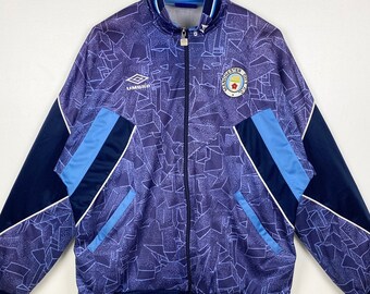 80s〜90s Manchester City Dorill Top Manchester City Retro Drill Quarter Zip Top | Official Man