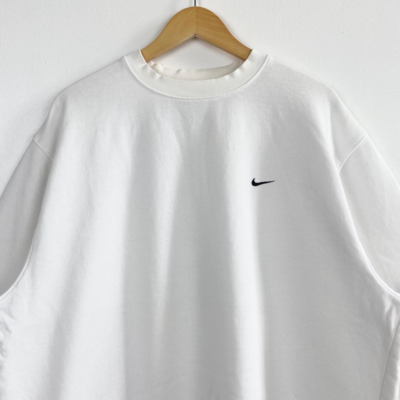 Vintage Nike Crewneck Sweatshirt - Embroidery Logo - White Color - Men’s XL image 2