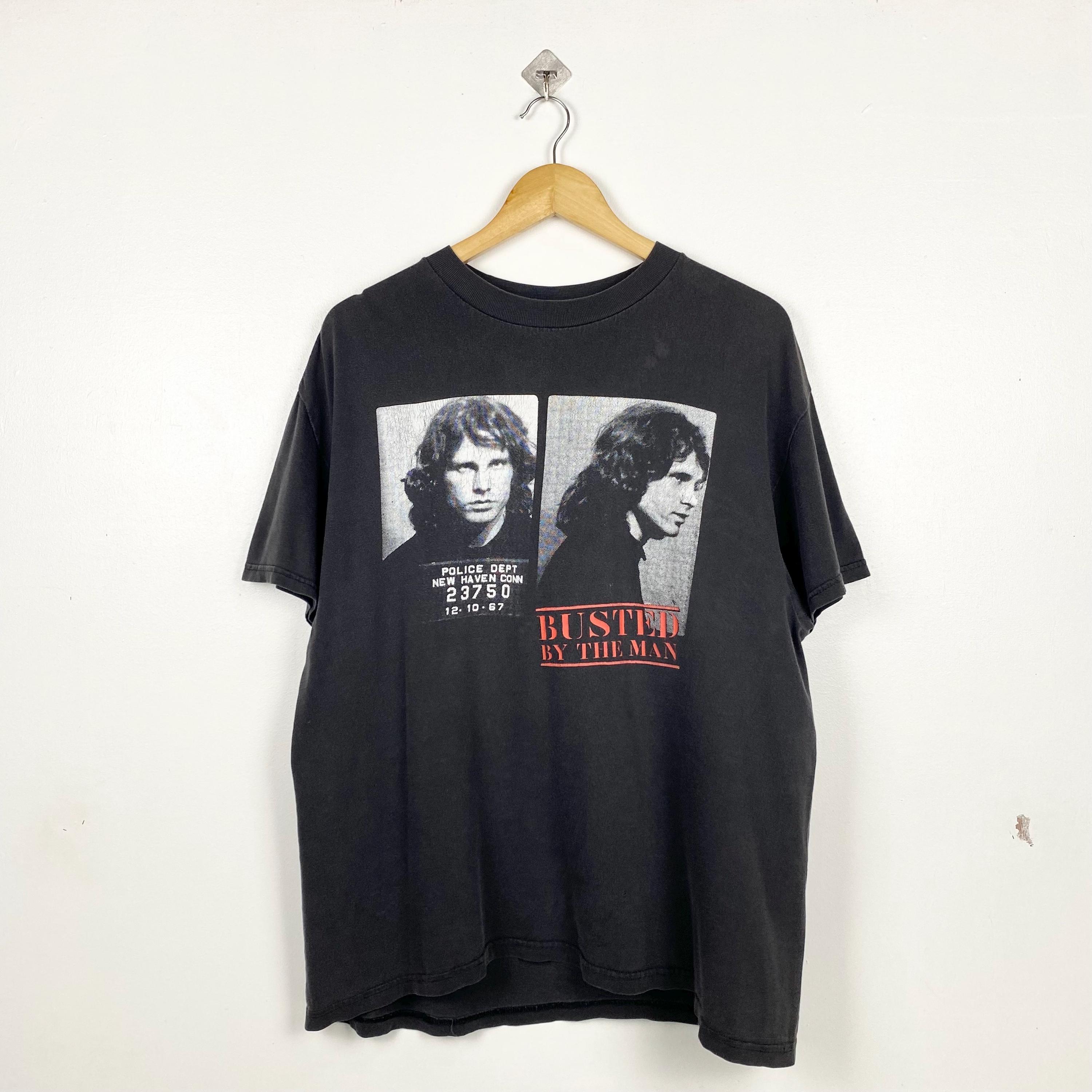 Vintage Jim Morrison the Doors Band T-shirt Print Logo Black Color
