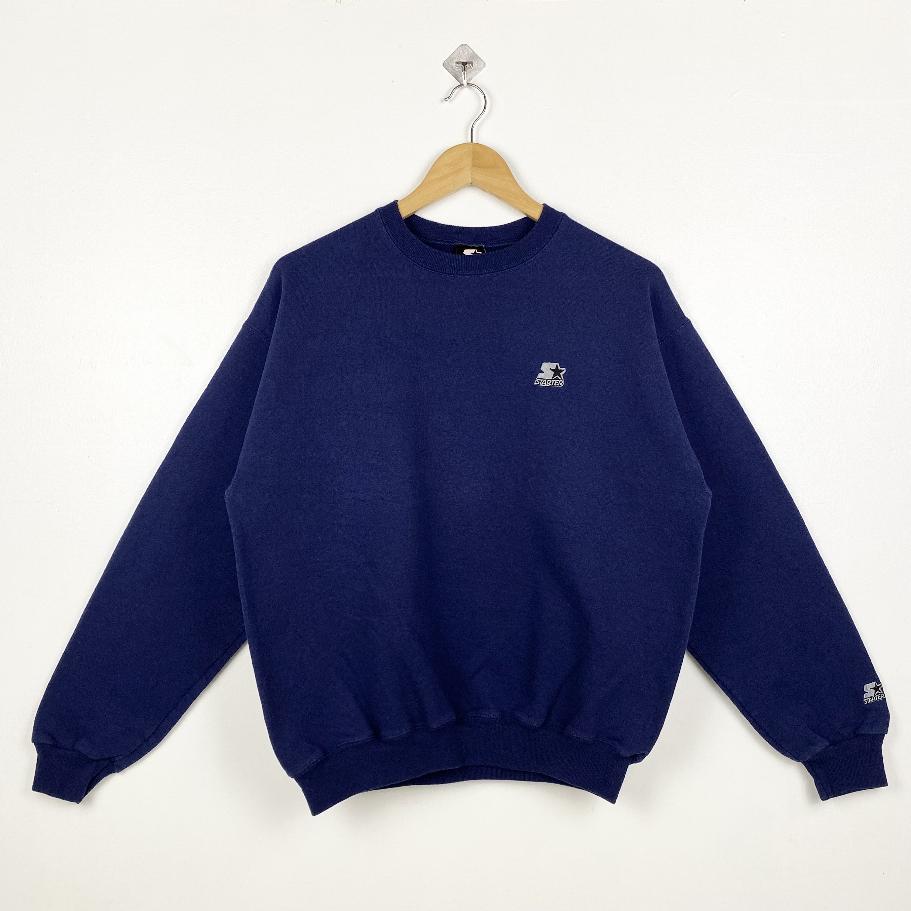 Vintage Starter Crewneck Sweatshirt Embroidery Logo Blue Color Mens M Etsy