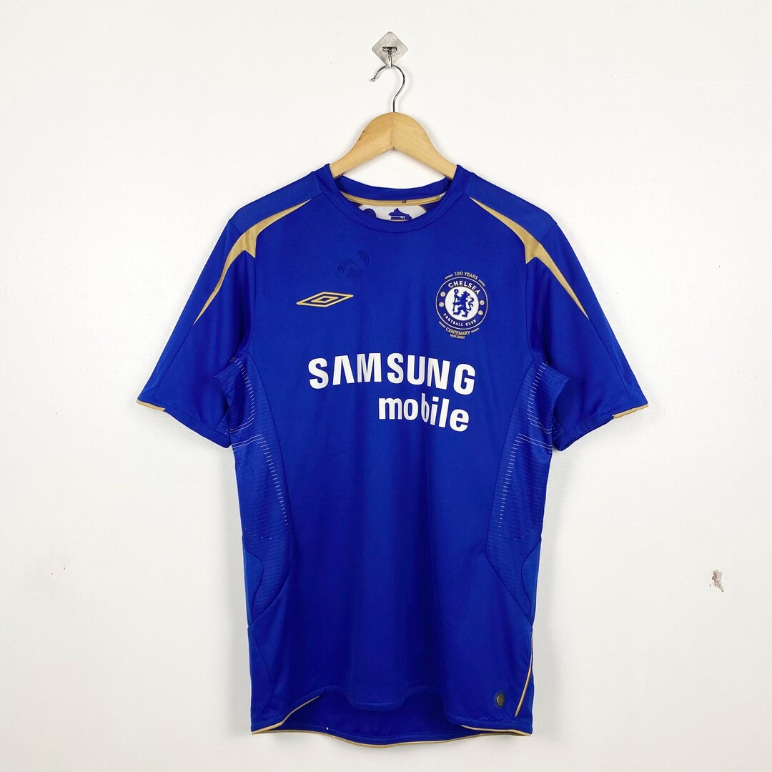 Vintage Chelsea FC Lampard No.8 Jersey Embroidery Logo Blue