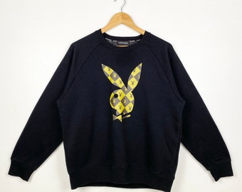 Vintage Playboy Crewneck Sweatshirt Print Logo Black Color Women’s L