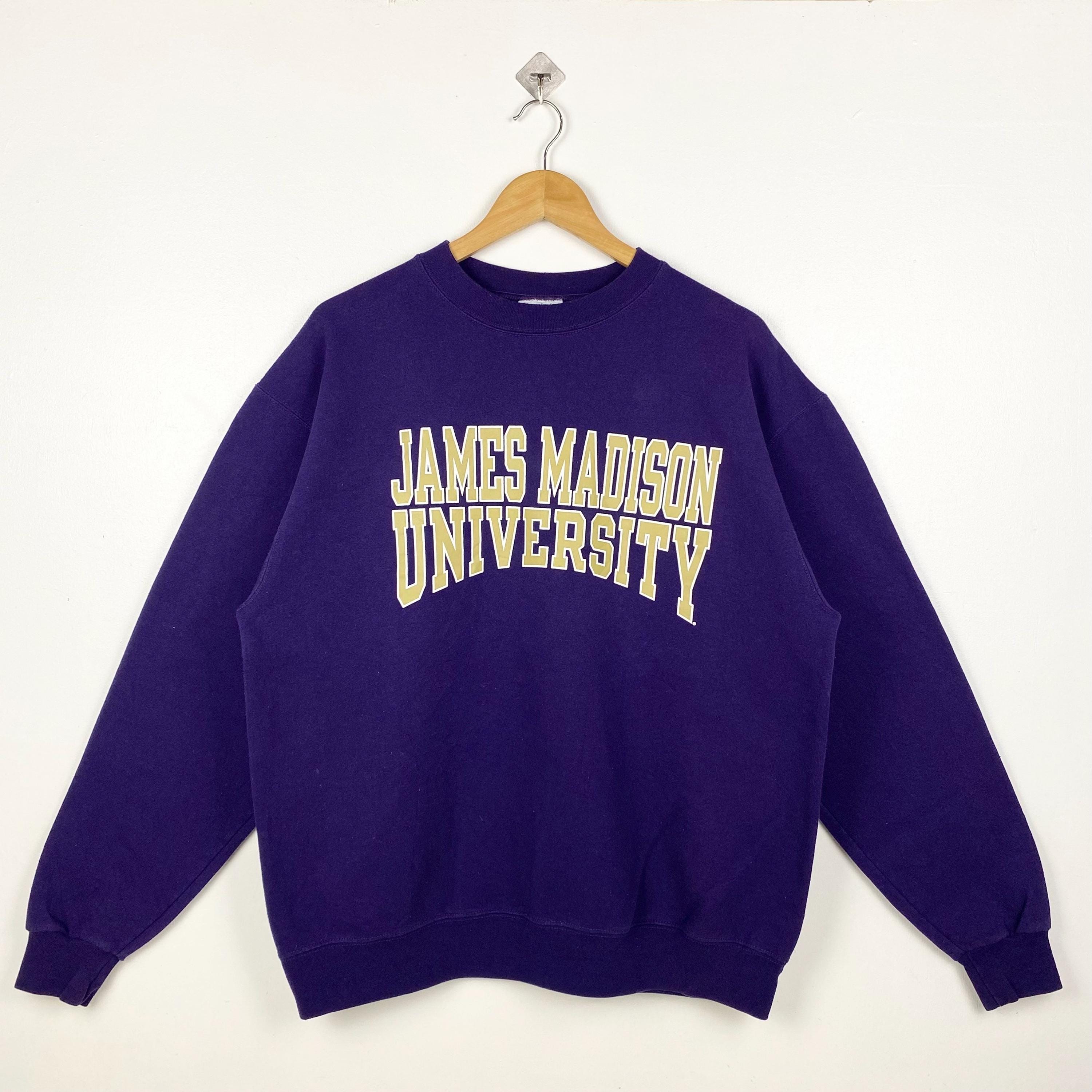 Vintage NCAA James Madison University dukes Crewneck Sweatshirt Print Logo Purple Color Mens L Etsy