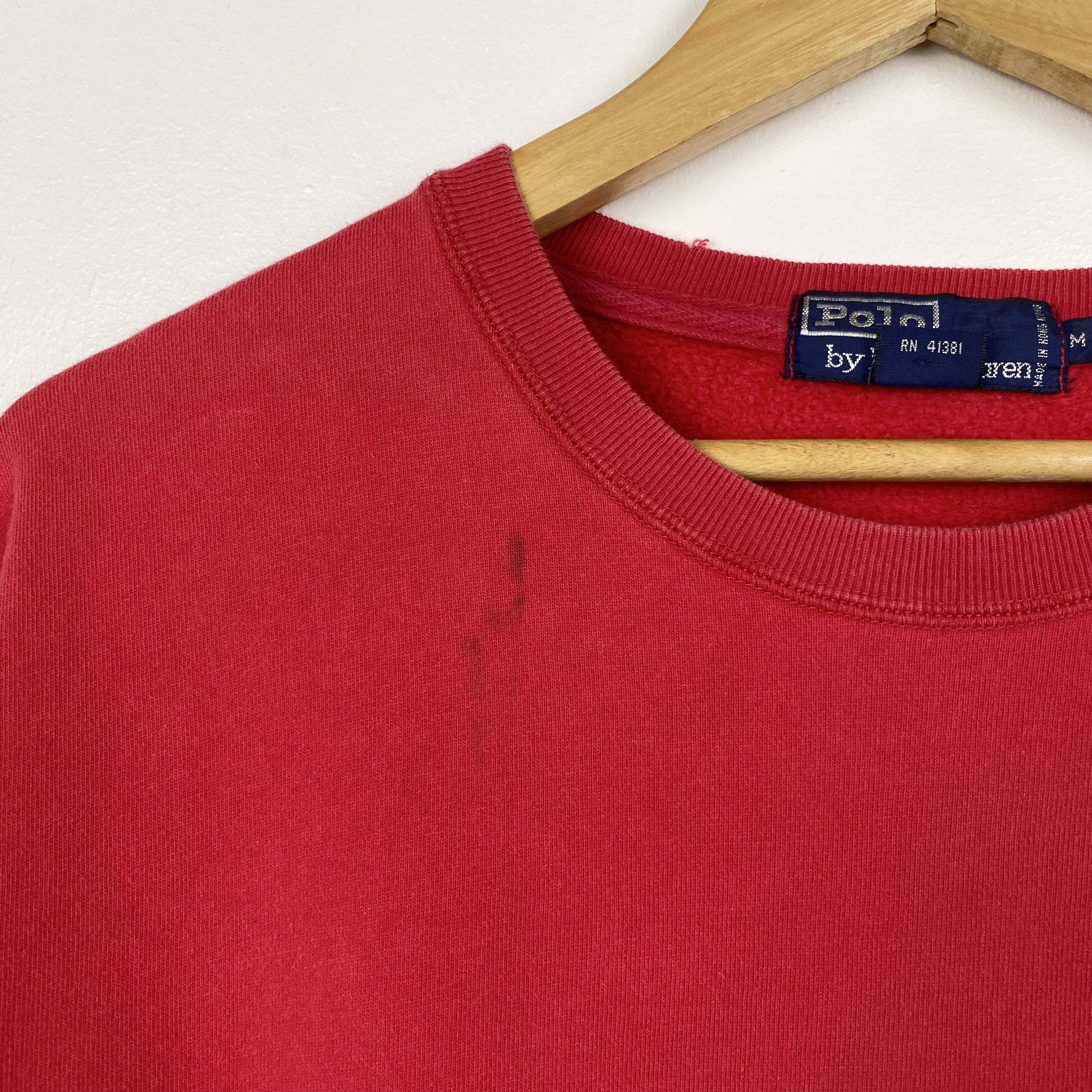90s Polo Ralph Lauren Crewneck Sweatshirt Embroidery Logo Red 