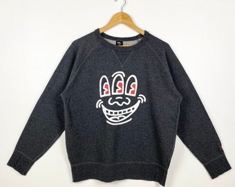 Vintage Mark Gonzales Crewneck Sweatshirt Print Logo Black