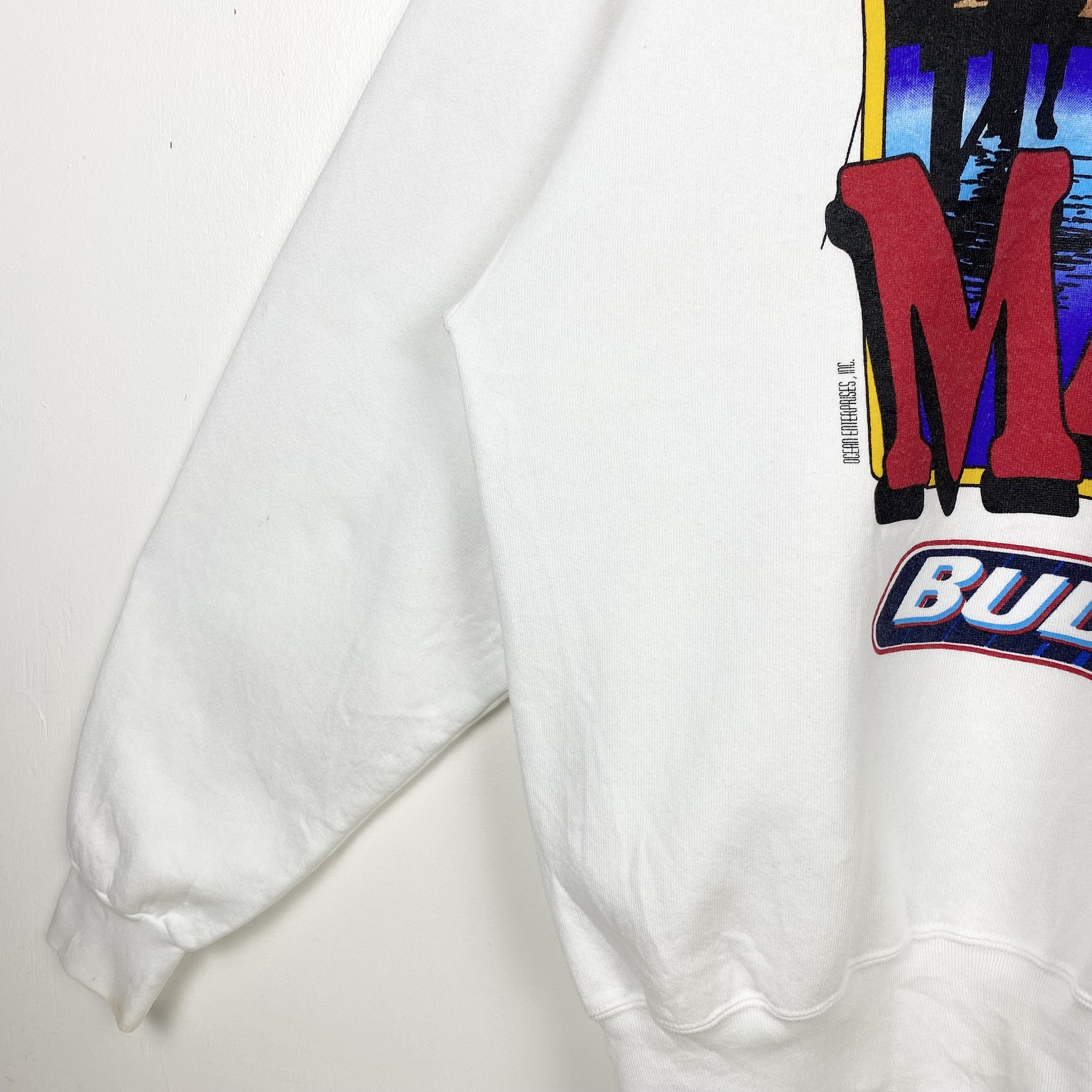 スウェット 90s USA製 バドライト ビールロゴ 古着 90s USA製 Budweiser バドワイザー ビール 企業 カエル