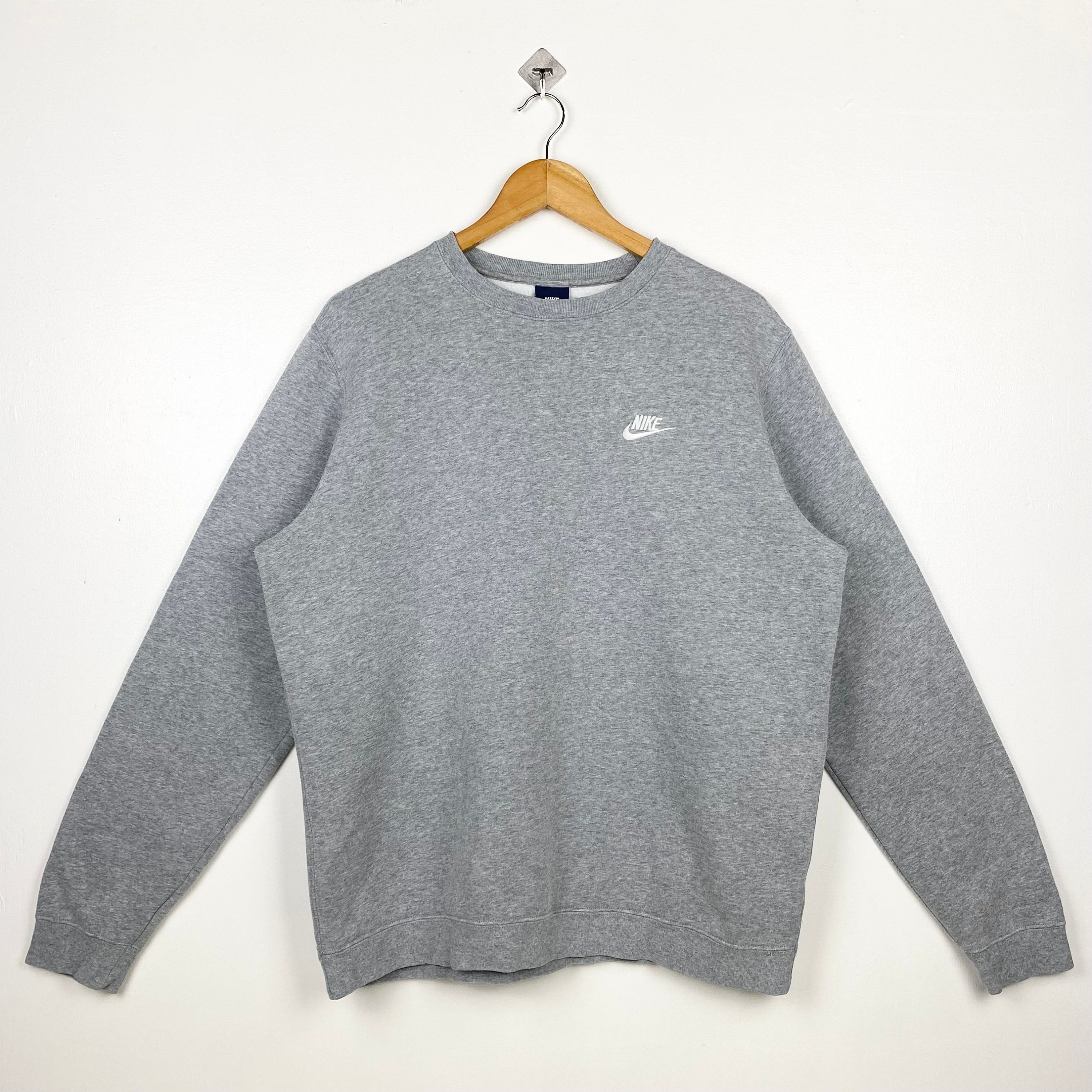 Vintage Nike Crewneck Sweatshirt Embroidery Logo Grey Color Mens L Etsy