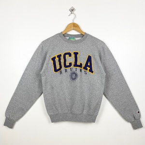 Vintage NCAA UCLA ‘Bruins’ Crewneck Sweatshirt Embroidery Logo Grey Color Men’s XS