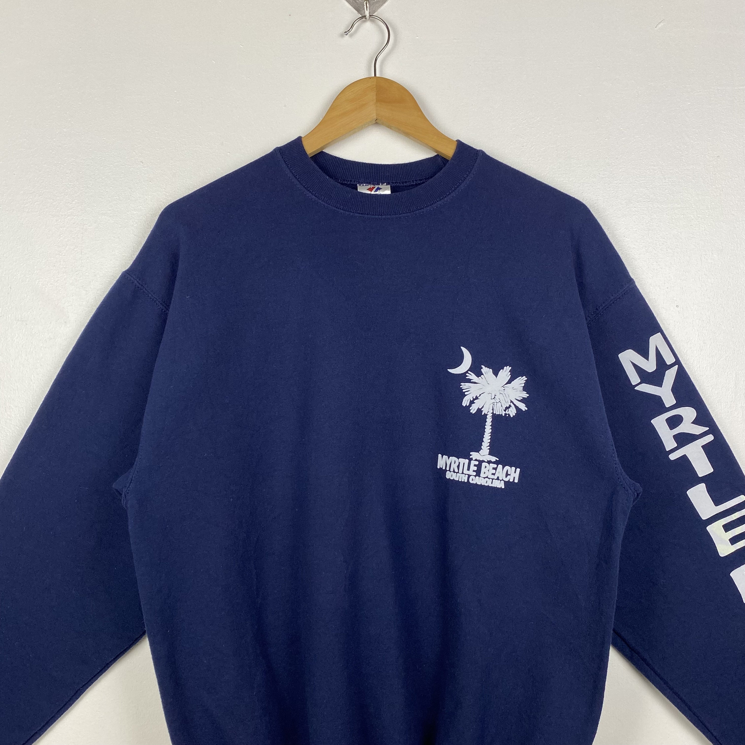 T-shirt Vintage 1992 Myrtle Beach Caroline Du Sud - Bleu Clair - Taille XL - Marque Jerzees