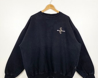 トップス vintage SEAN JHON dragon sweat er NWT Vintage 90s Sean John Velour Pullover Sweatshirt Black