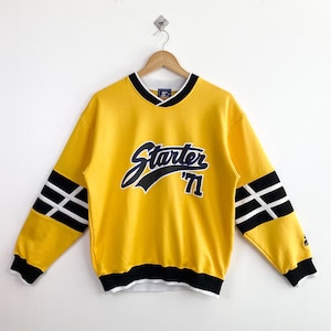 Vintage Starter Sweatshirt Print Logo Yellow Color Men’s M