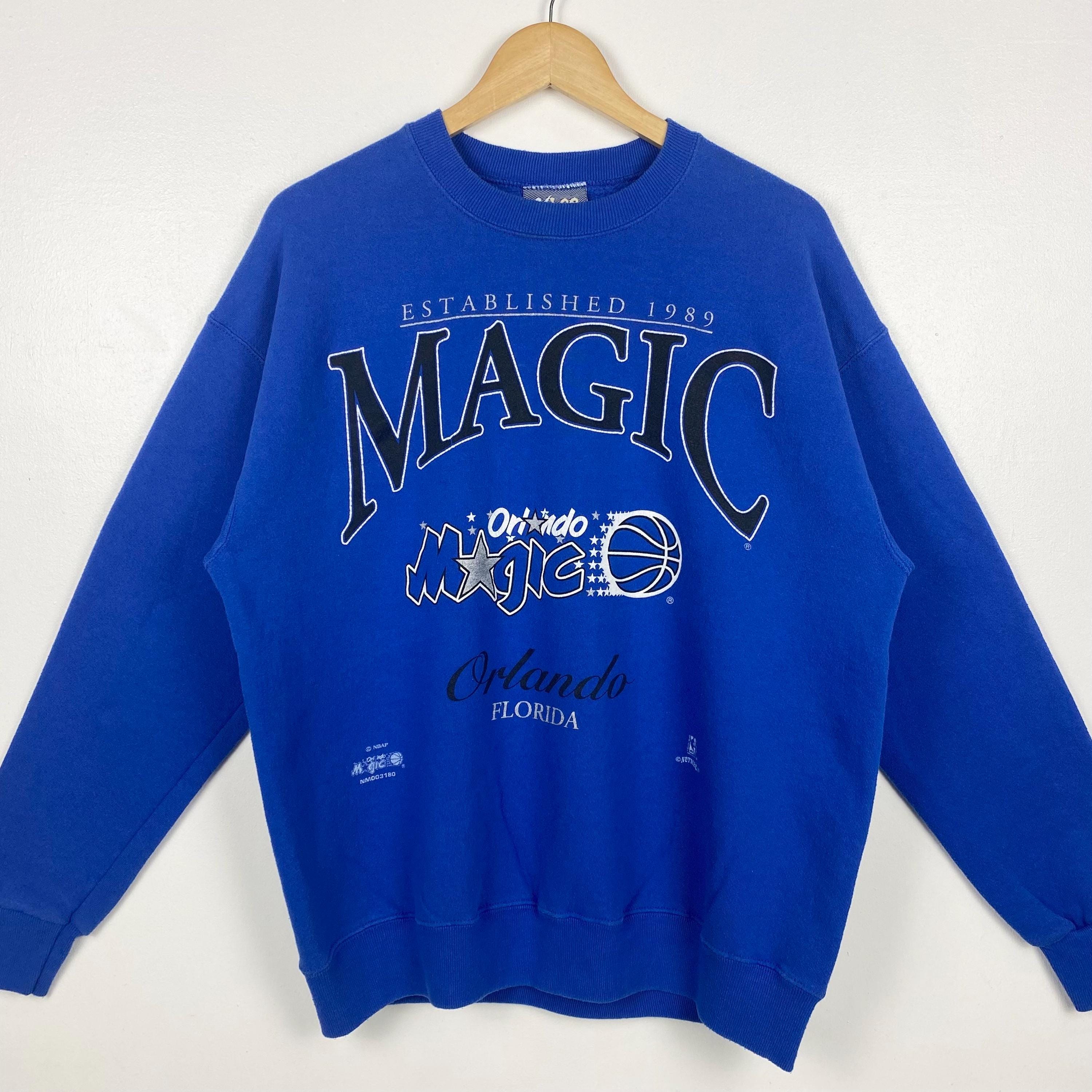 Sweat-shirt Vintage Orlando Magic Années 90 - Taille L - Gris Muscade - Marque Nutmeg