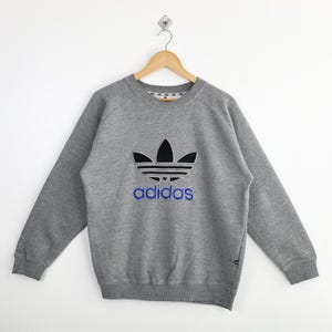 90s Adidas Crewneck Sweatshirt Embroidery Logo Grey Color Men’s M