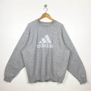 Vintage Adidas Equipment Crewneck Sweatshirt Embroidery Logo Grey Color Men’s XL