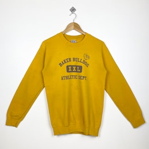 Baker Bulldog Crewneck Sweatshirt Print Logo Yellow Color Men’s S