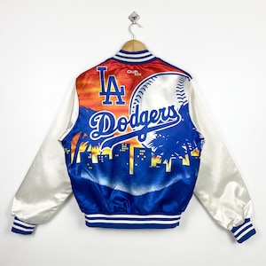 Kurtka satynowa MLB Los Angeles „Dodgers” z lat 90. OVP w kolorze niebieskim, męska, M