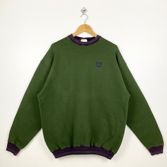 90s Distressed Wilson Crewneck Sweatshirt Embroid… - image 1