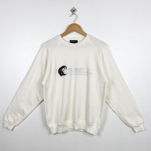 90s Oneill Crewneck Sweatshirt Embroidery Logo White Color Men’s M
