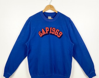 Gap ビッグロゴ スウェットシャツ クルーネック プルオーバー ネイビー 