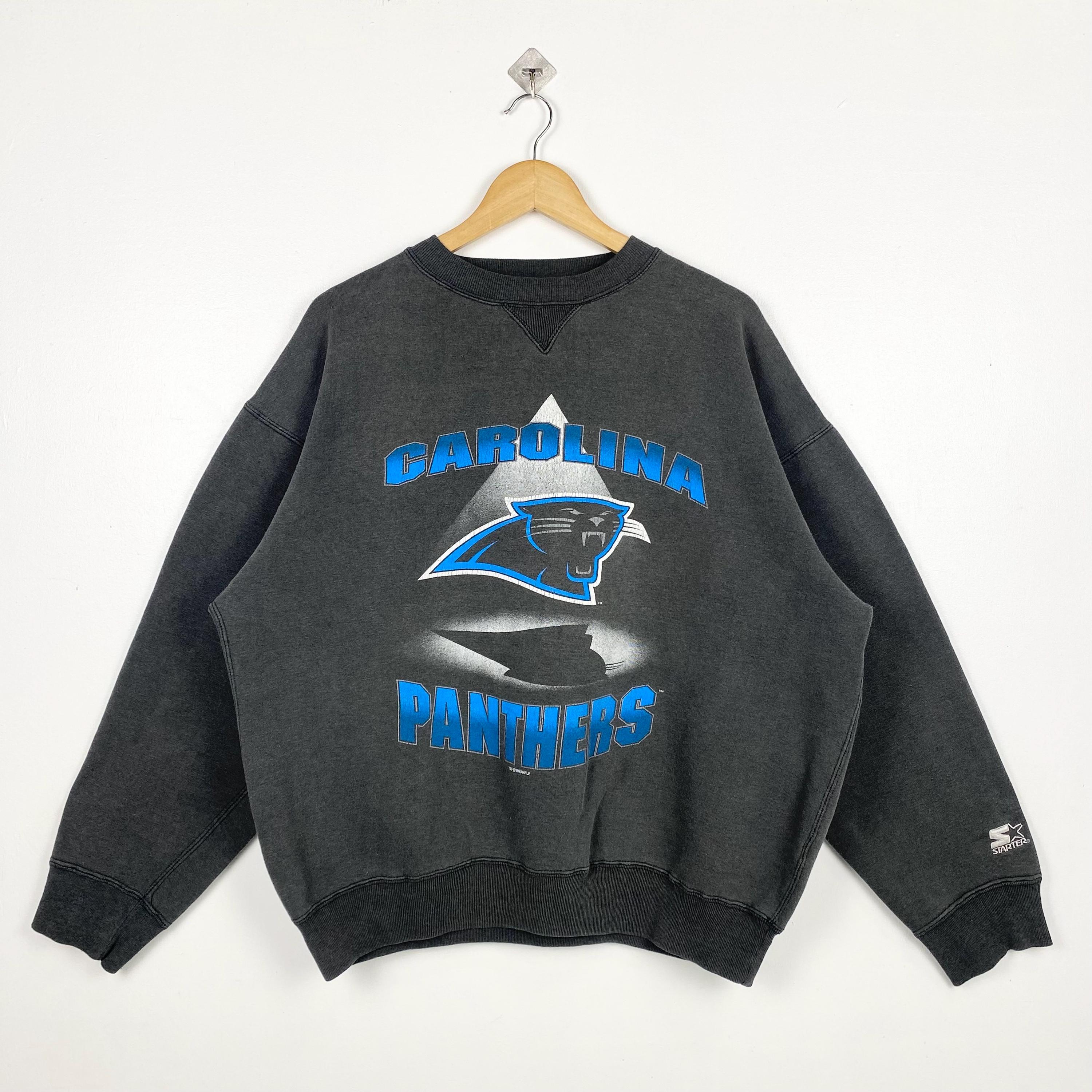 90s NFL Carolina 'panthers' Crewneck Sweatshirt Print Logo Faded