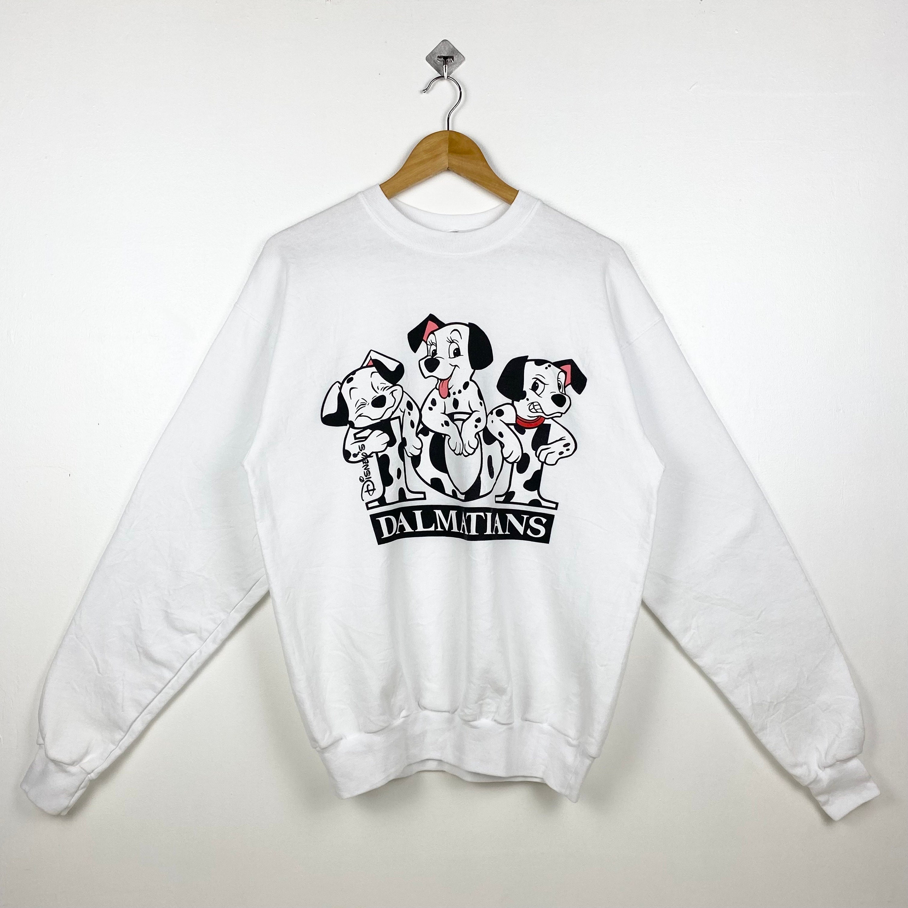 レア 90s Disney USA製 101 Dalmatians 白 XL 90s Disney 101 Dalmatians Crewneck Sweatshirt Print Logo White