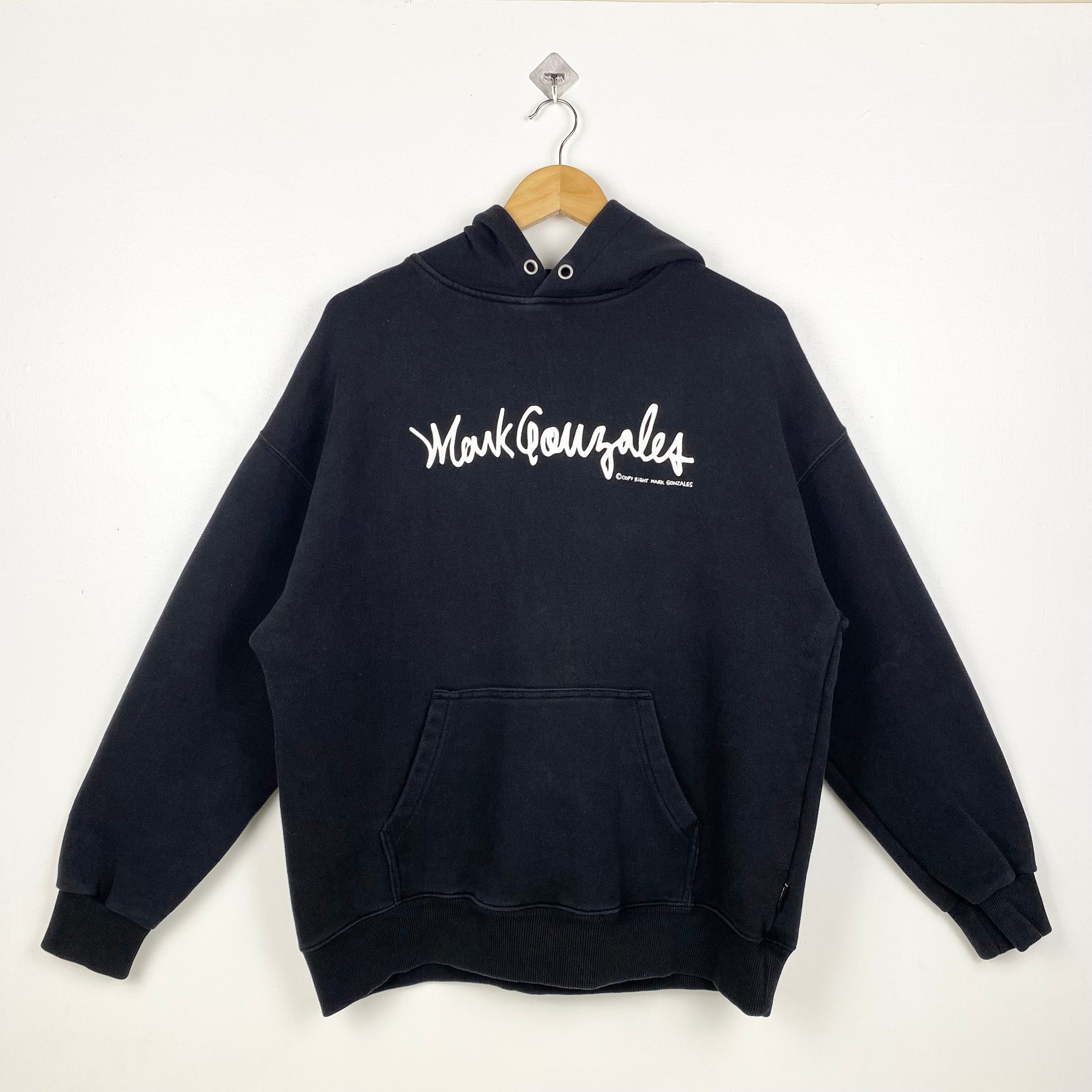 Vintage Mark Gonzales Hoodie Print Logo Black Color Mens L Etsy