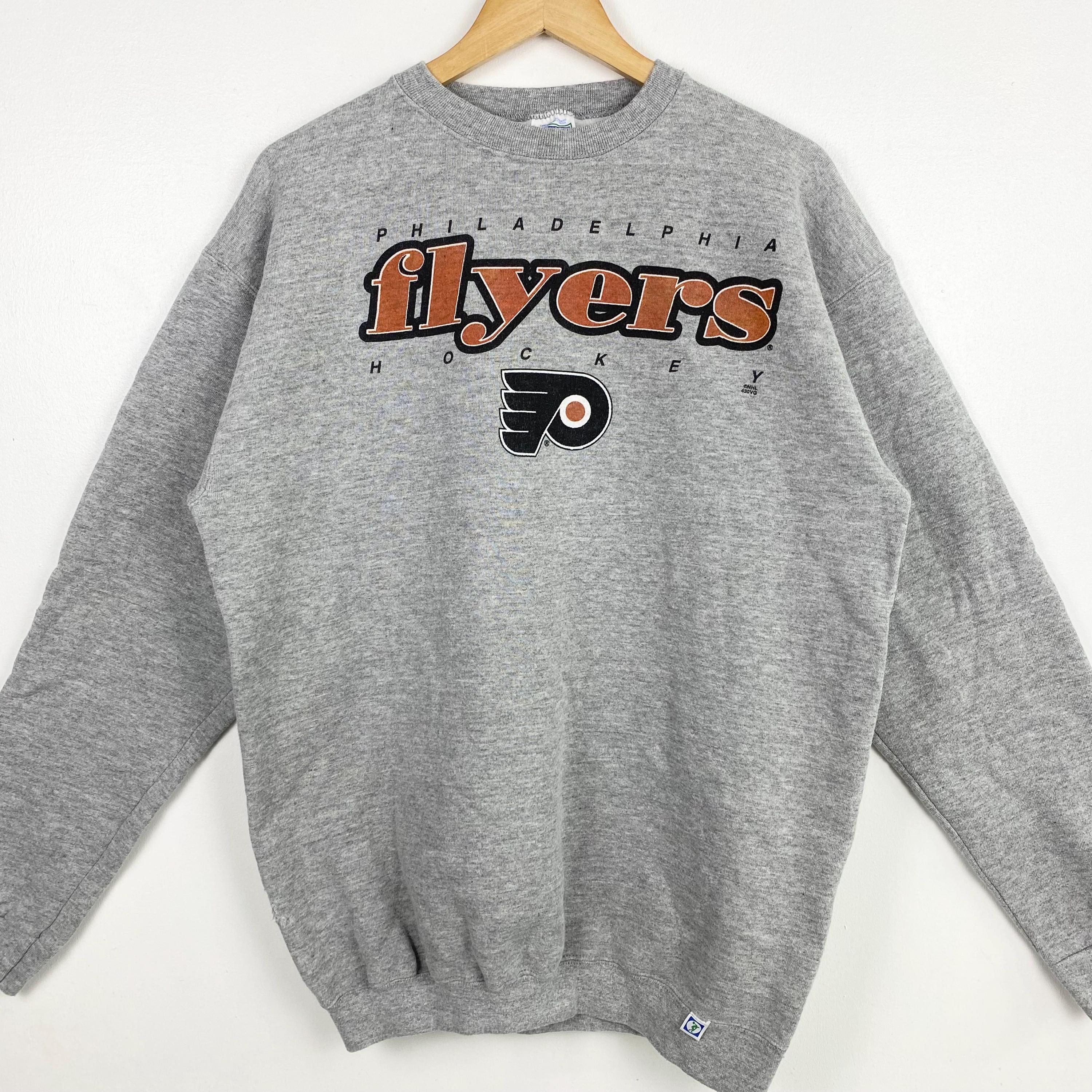 90s Distressed NHL Philadelphia 'flyers' Crewneck Sweatshirt Print
