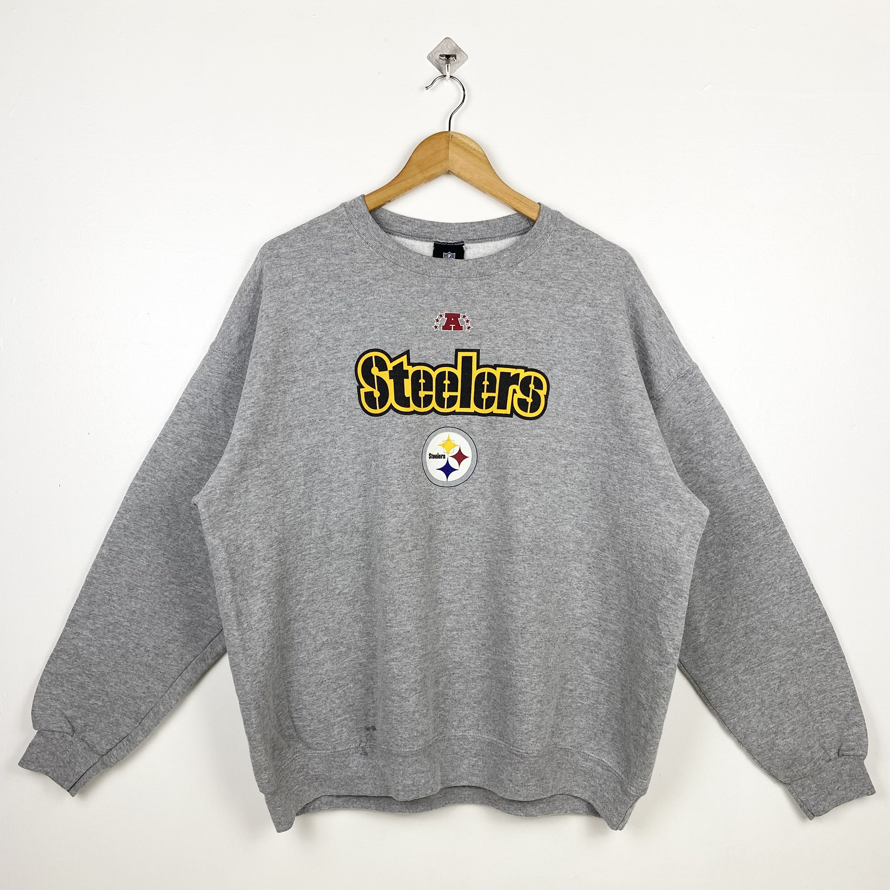 Vintage NFL Pittsburgh Steelers Crewneck Sweatshirt Print Logo
